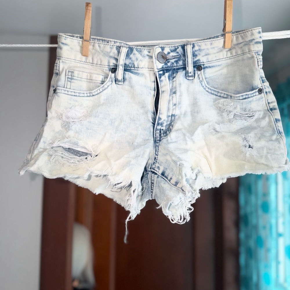 Aeropostale Faded Blue Jean Shorts